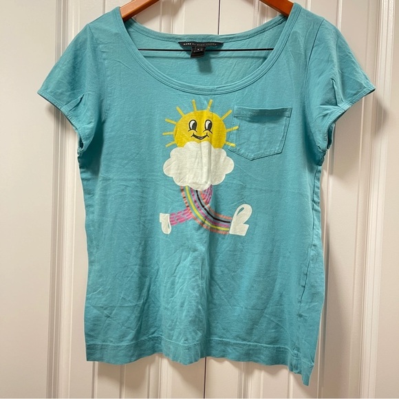Marc by Marc Jacobs Walking Sun Graphic T-Shirt Blue - L - Picture 2 of 13